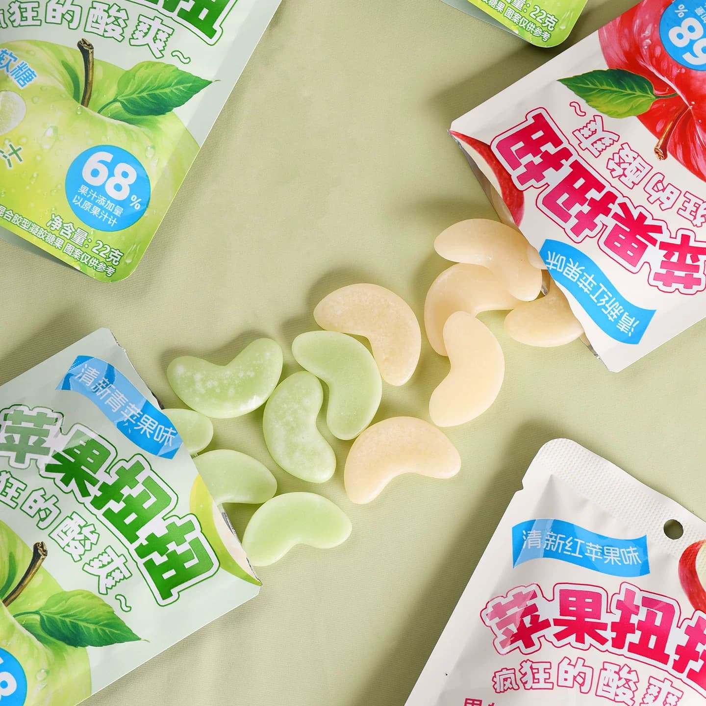 苹果味软糖冻干片果甘苹果味网红糖果小零食休闲小吃食品好吃混合 - 缩略图4