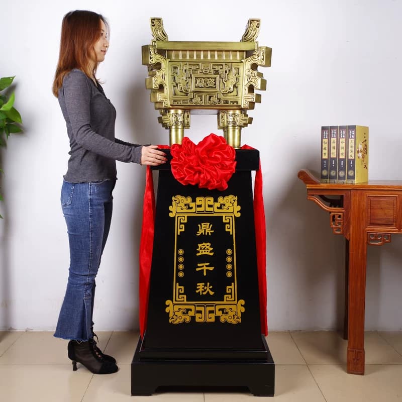 鼎工艺品摆件大号落地鼎招财办公室公司店铺开业乔迁商务庆典礼品 - 缩略图3