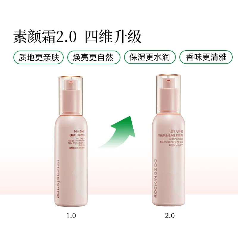 摇滚动物园身体素颜霜乳女烟酰胺全身保湿滋润留香不油腻身体遮瑕 - 缩略图2
