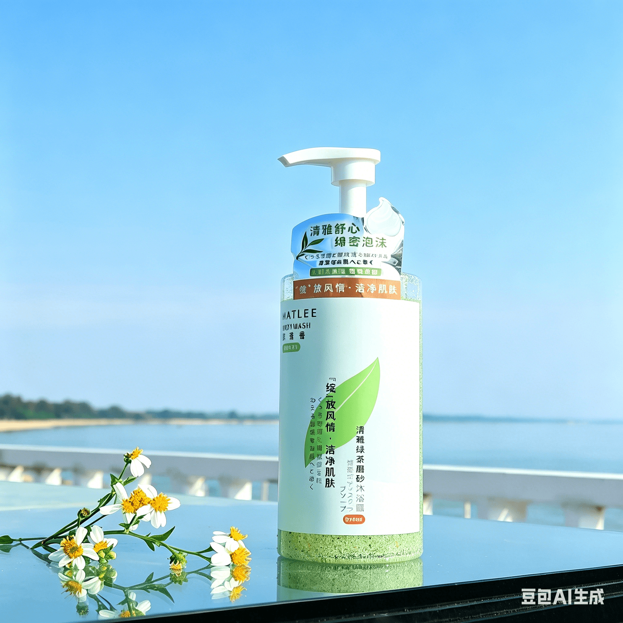 MATLEE/蜜梨清新香氛白桃柚子绿茶芬香清洁保湿磨砂留香沐浴露 - 缩略图3