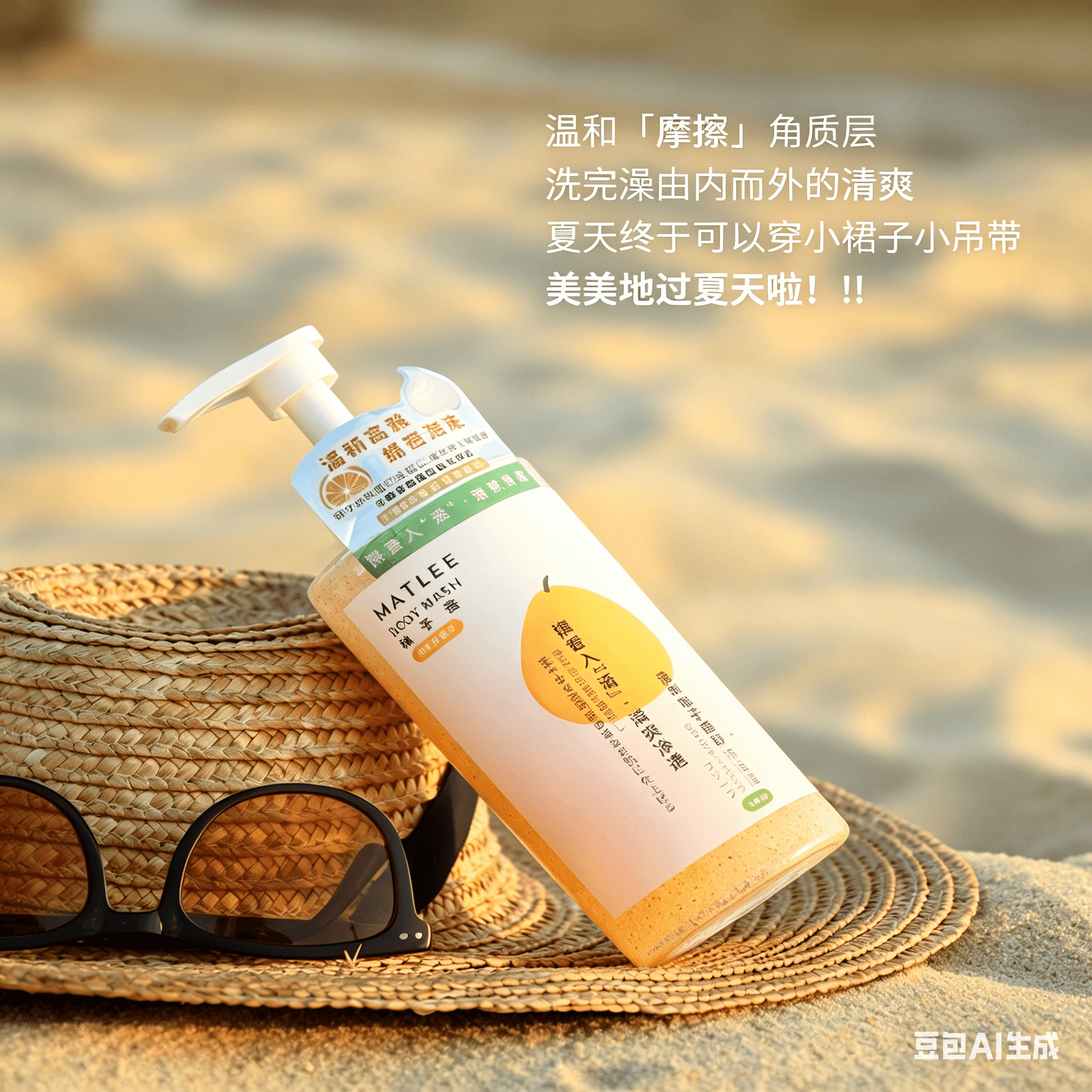 MATLEE/蜜梨清新香氛白桃柚子绿茶芬香清洁保湿磨砂留香沐浴露 - 缩略图4