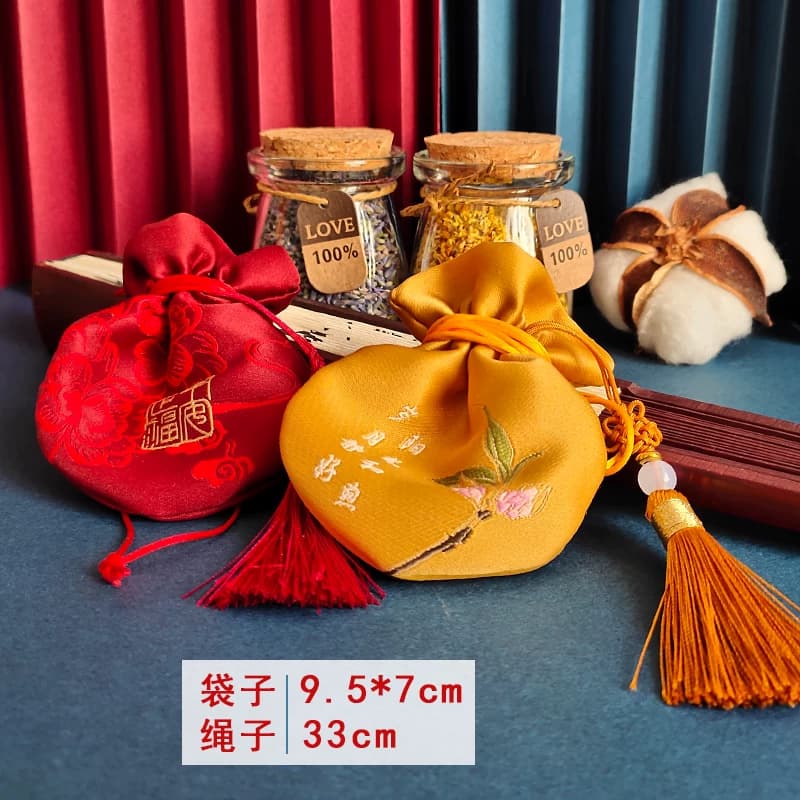 荷包香囊桂花香包薰衣草干花香袋空袋子汽车衣柜随身古风汉服锦囊 - 缩略图4