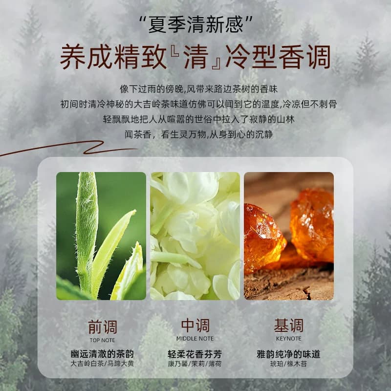 白茶香氛山茶花洗发水氨基酸沐浴露控油蓬松清屑持久留香优品 - 缩略图4