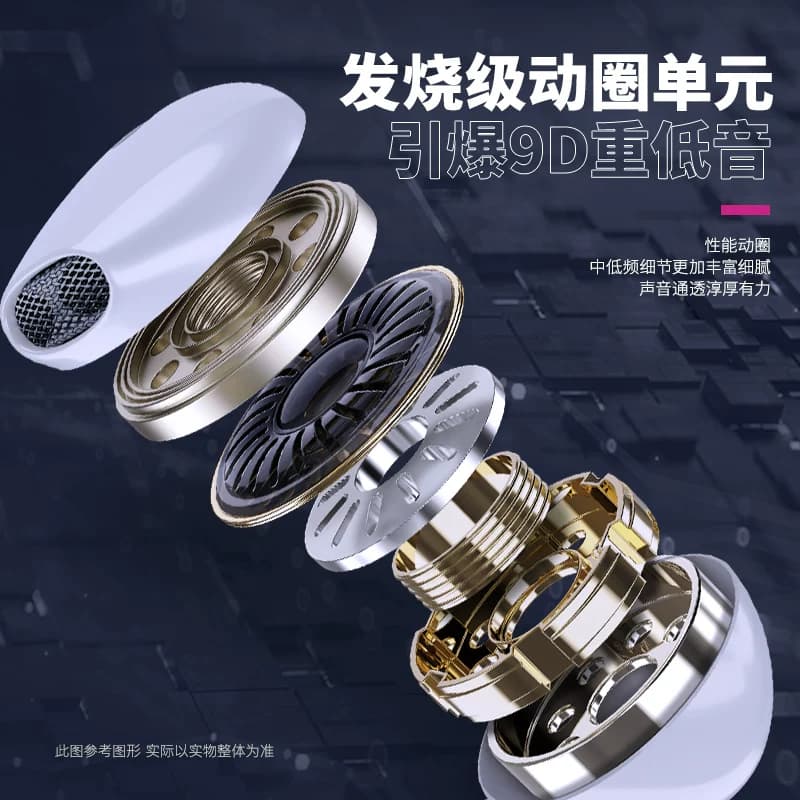 电脑耳机有线二合一入耳式台式机游戏圆孔加长typec电竞接口降噪 - 缩略图2