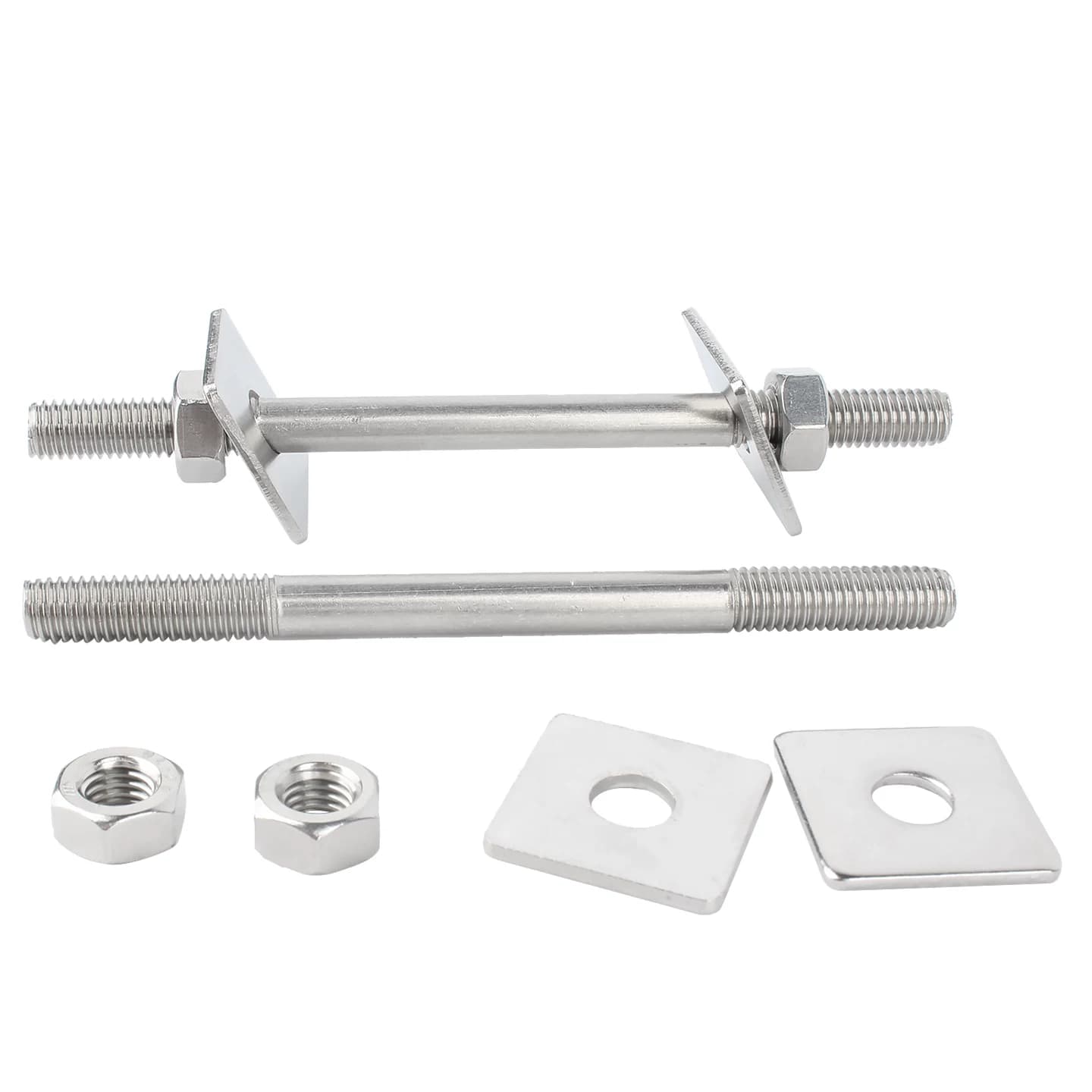 304不锈钢穿墙螺丝加长双头螺栓对穿丝杆两头螺杆螺母平垫M3-M16 - 缩略图5