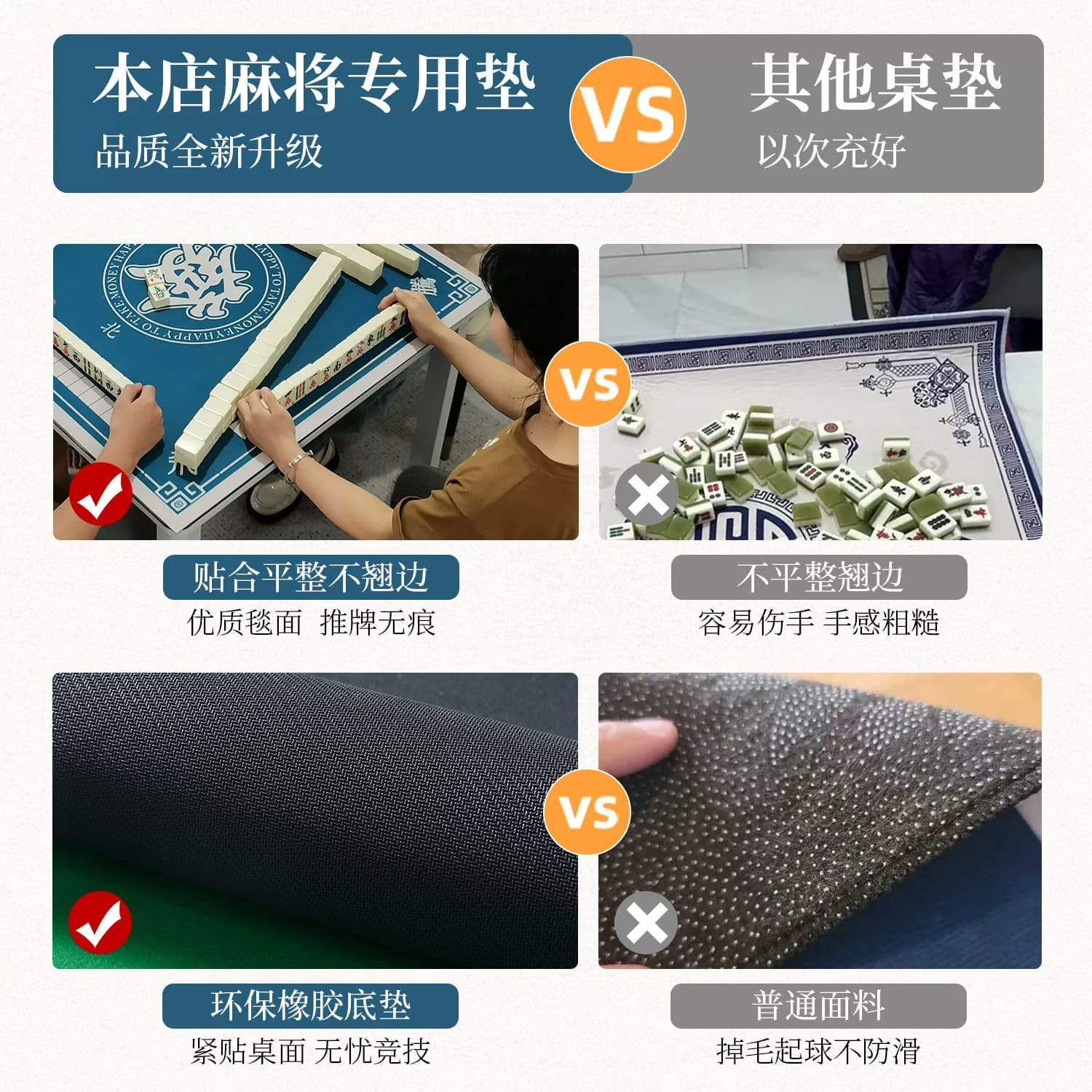 2026新款麻将桌桌布专用桌垫掼蛋桌布打扑克牌加厚消音正方形台布 - 缩略图2