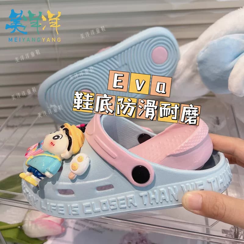 女童洞洞鞋夏季软底防滑女孩可外穿可湿水多巴胺网红爆款儿童拖鞋 - 缩略图4