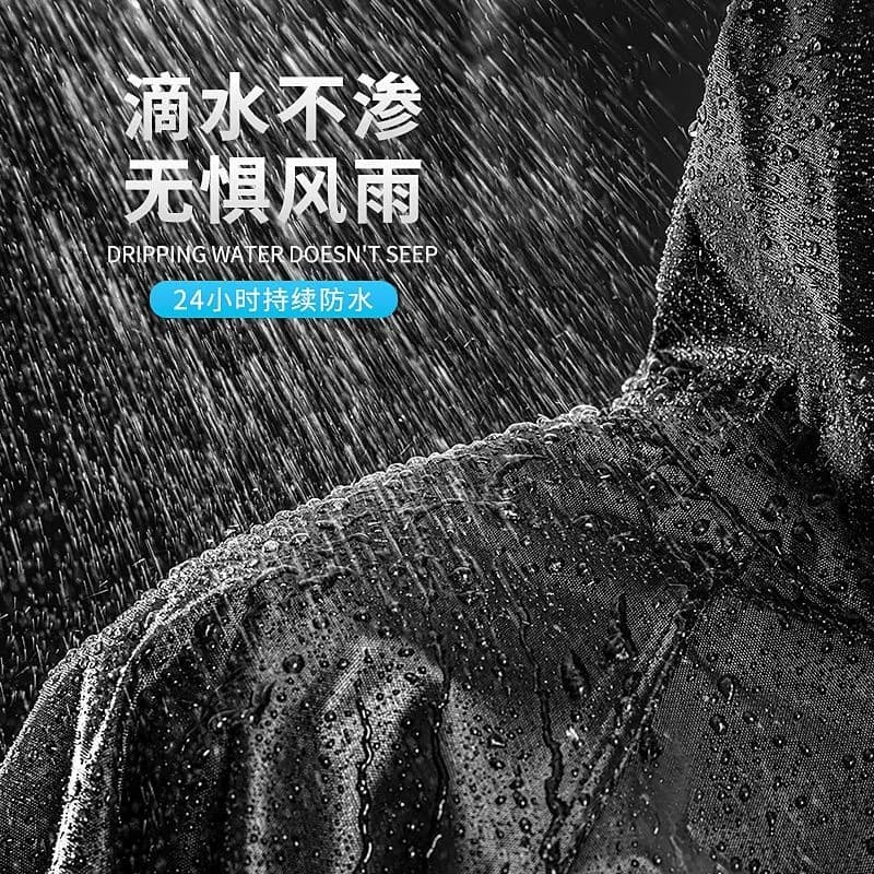 雨衣长款全身防暴雨成人帆布加厚耐磨户外一体男士连体防水衣雨服 - 缩略图4