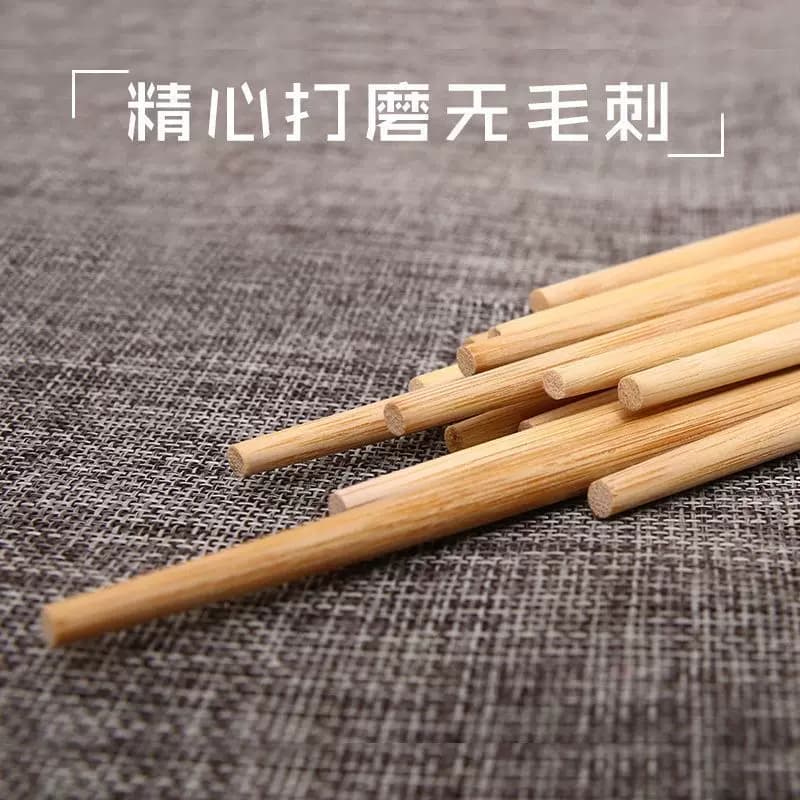 纯天然楠竹筷碳化竹筷无漆无蜡酒店防滑餐具竹筷防霉纤维方便竹节 - 缩略图3