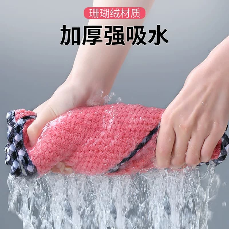 3条装洗碗布厨房专用抹布吸水不沾油不掉毛擦桌清洁毛巾家用 - 缩略图3