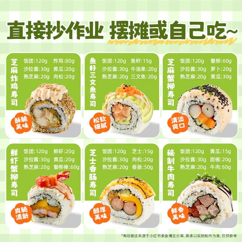 美好时光寿司海苔大片装制作紫菜片包饭专用材料食材家用工具全套 - 缩略图3