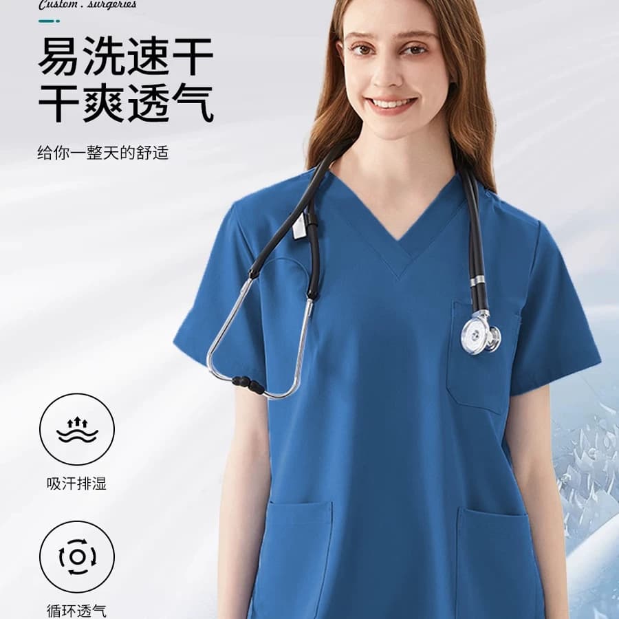 口腔牙科刷手衣女医生工作服洗手衣弹力医护专用手术室手术衣速干 - 缩略图3