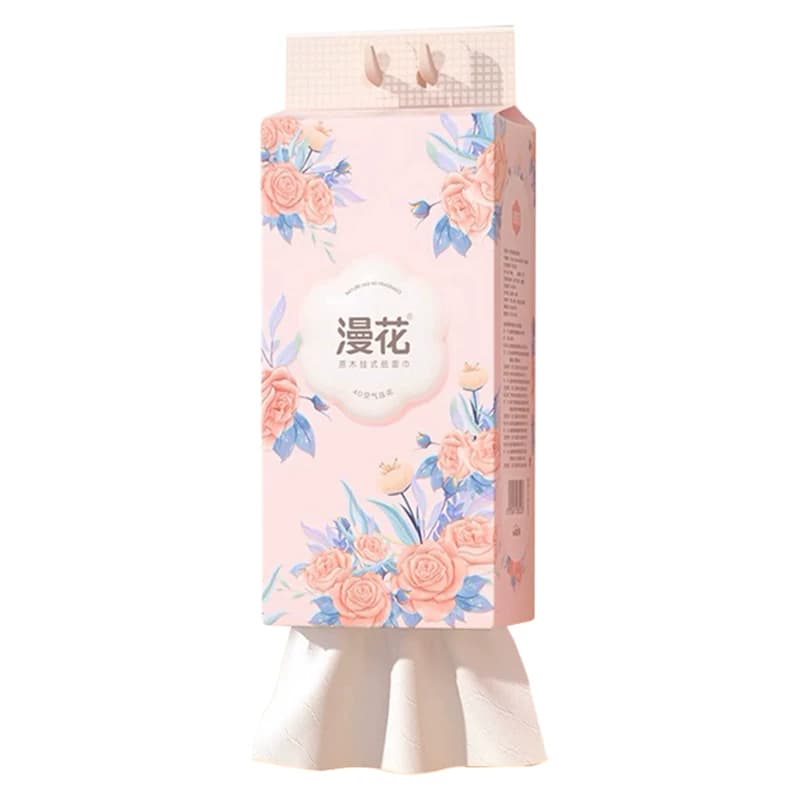 漫花悬挂式抽纸10提整箱实惠装餐巾纸宿舍家用擦手卫生纸底部抽取 - 缩略图5