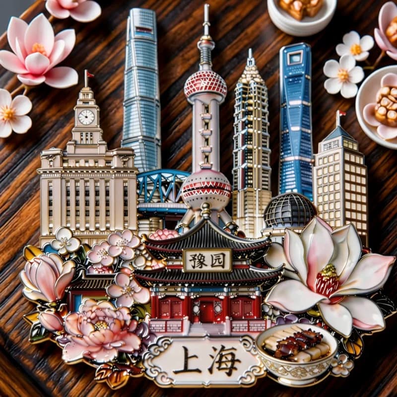上海城市地标金属冰箱贴磁贴旅游景点纪念品伴手礼品送朋友小礼物 - 缩略图2