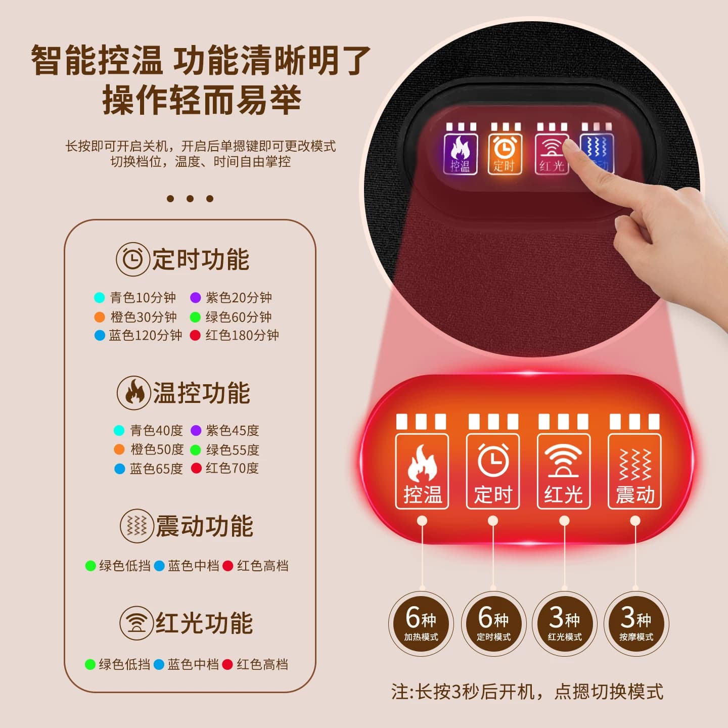 七夕礼物Sarcar红光加热手臂按摩仪肩膀胳膊红外热敷神器经络疏通 - 缩略图2
