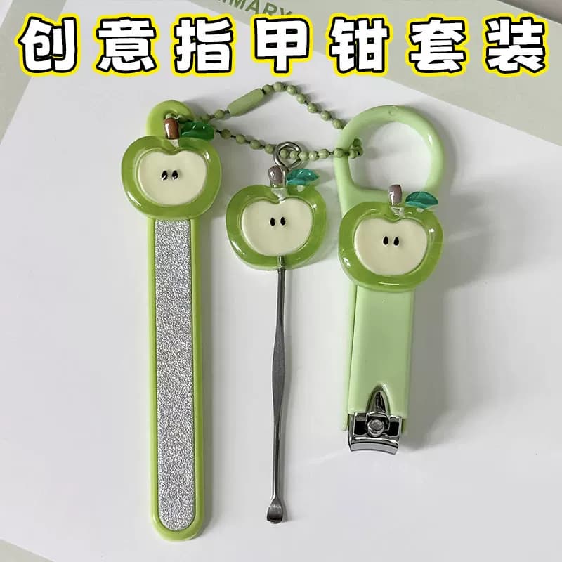 sk可爱苹果指甲刀套装修甲美甲打磨砂挫条少女心便捷指甲锉刀yh - 缩略图2