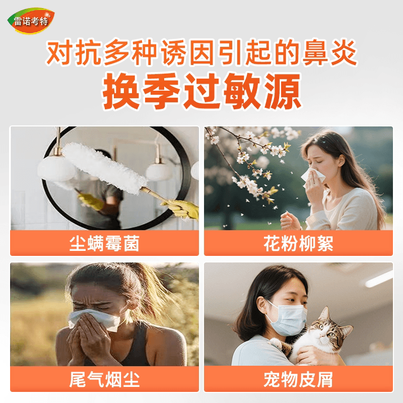 雷诺考特布地奈德鼻炎喷雾剂64ug官方过敏药鼻炎专用药原研进口药 - 缩略图2