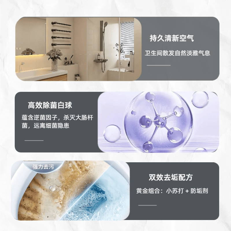 威将军万威家用马桶清洁挂篮悬挂式杀菌除菌清洁除臭留香洁厕剂 - 缩略图4