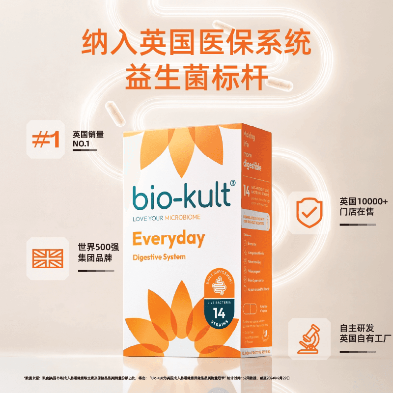 biokult百康百德益生菌每日肠道英国医保肠胃调理男女孕妇肠敏ibs - 缩略图2