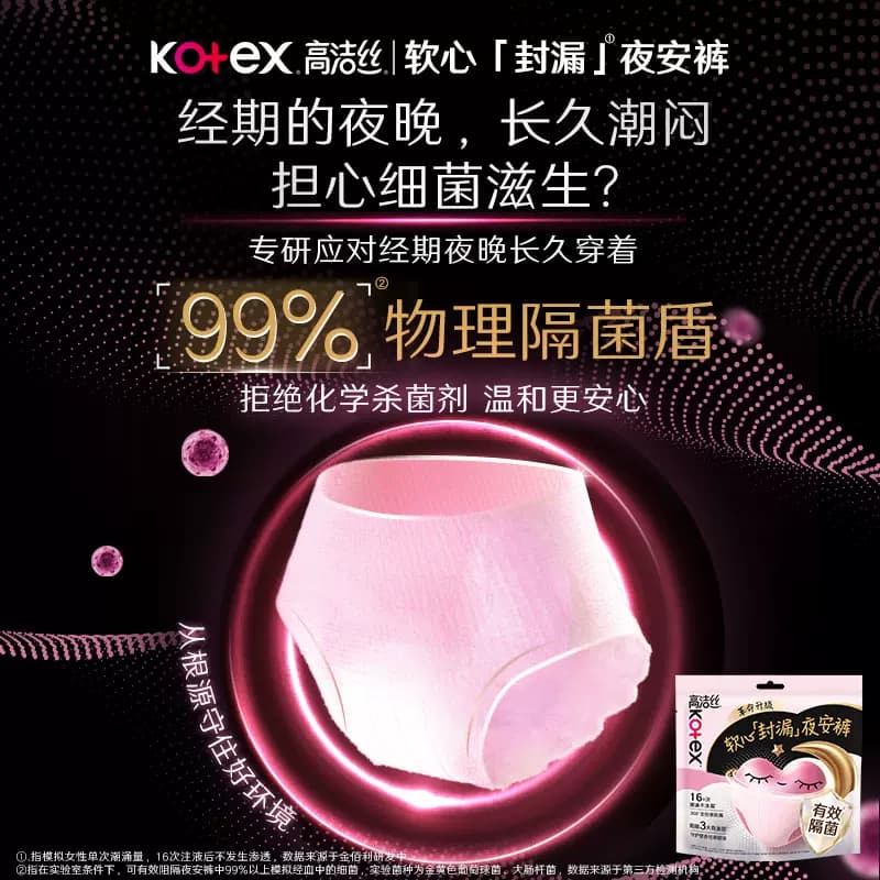 高洁丝超薄防漏甜睡内裤隔菌夜安裤超长裤型卫生巾防漏安睡裤by - 缩略图2