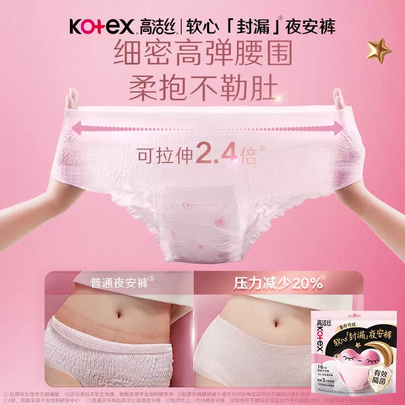 高洁丝超薄防漏甜睡内裤隔菌夜安裤超长裤型卫生巾防漏安睡裤by - 缩略图5