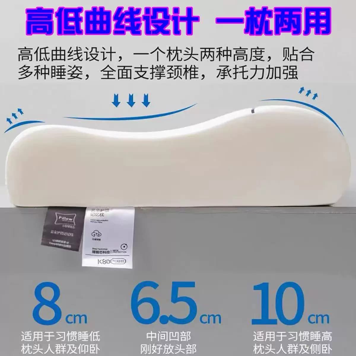 酒店深睡枕记忆棉枕头护颈椎助睡眠成人专用30*50cm学生枕芯 - 缩略图5
