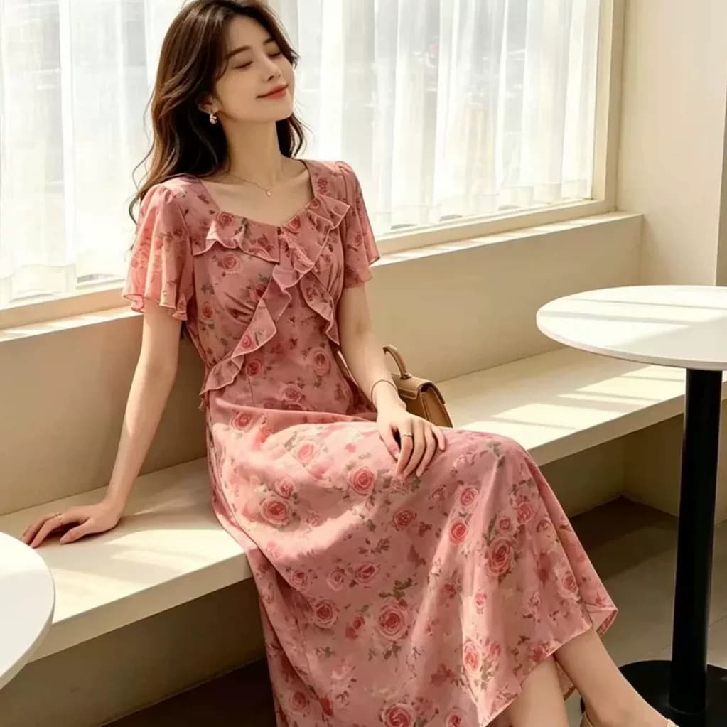 -清仓福利-新中式绝美连衣裙女夏季显瘦气质连衣裙BY - 缩略图5