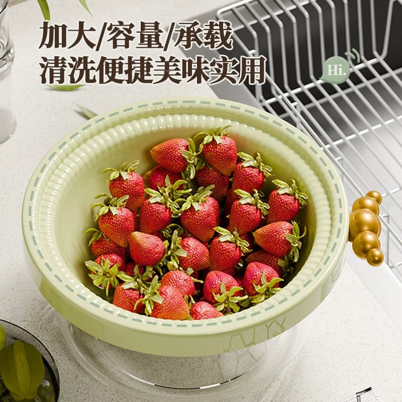 sk高颜值双层洗水果神器客厅小果盘果篮沥二合一水篮厨房新款kk - 缩略图3