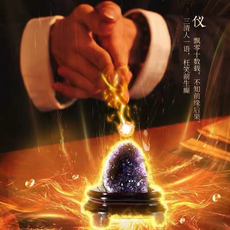 乌拉圭天然紫晶洞巴西水晶洞小紫晶簇摆件招财风水聚宝盆客厅玄关 - 缩略图2