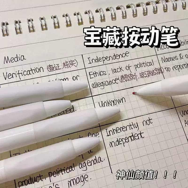 高颜值st头刷题笔小白笔中性笔学生文具办公用品按动笔签字笔 - 缩略图5