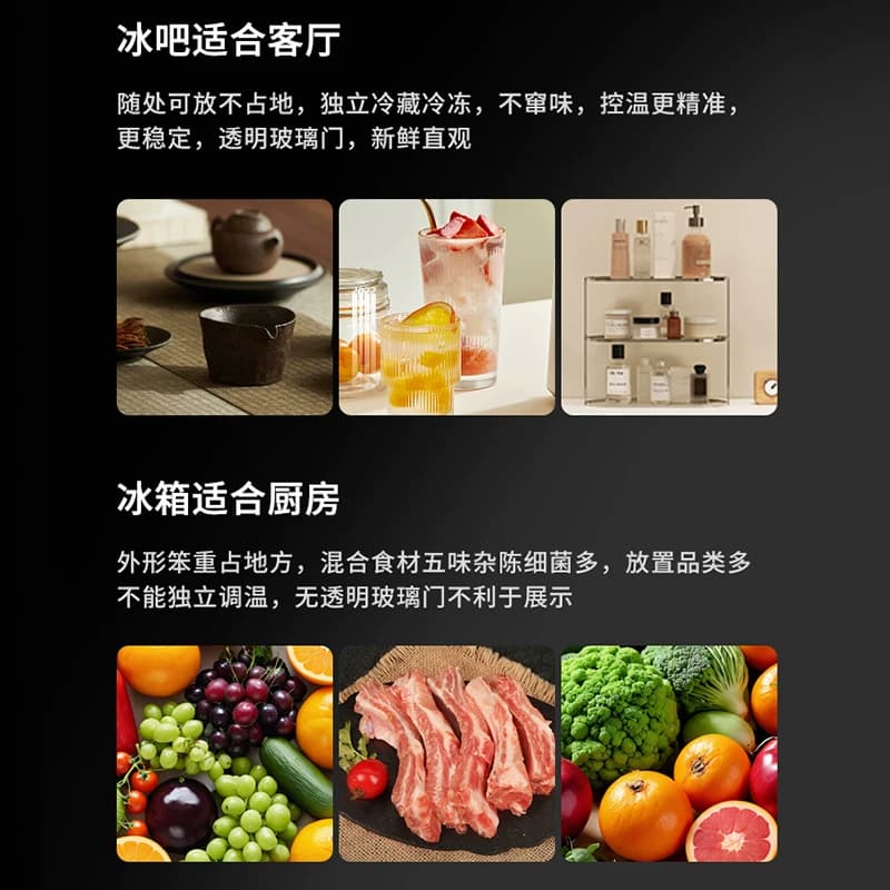 志高chigo冰吧家用小型客厅办公室饮料小冰箱冷藏柜茶叶保鲜柜 - 缩略图3