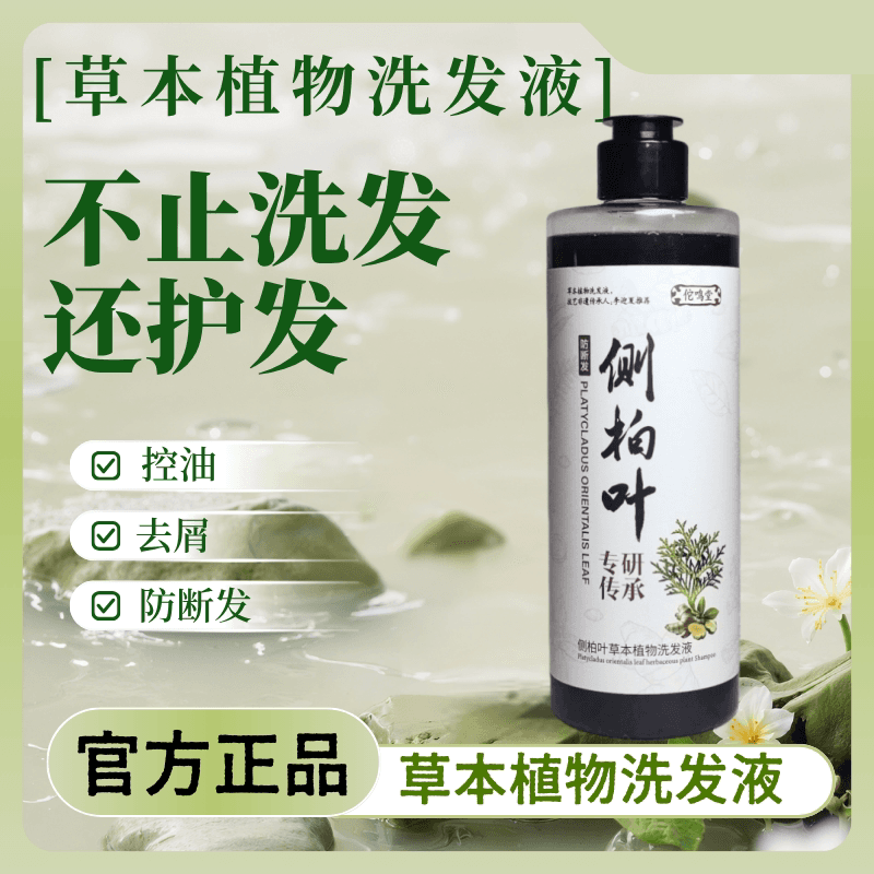 【洗发水控油去屑】草本植物洗发露侧柏叶洗发液皂角无患子洗头膏 - 缩略图4