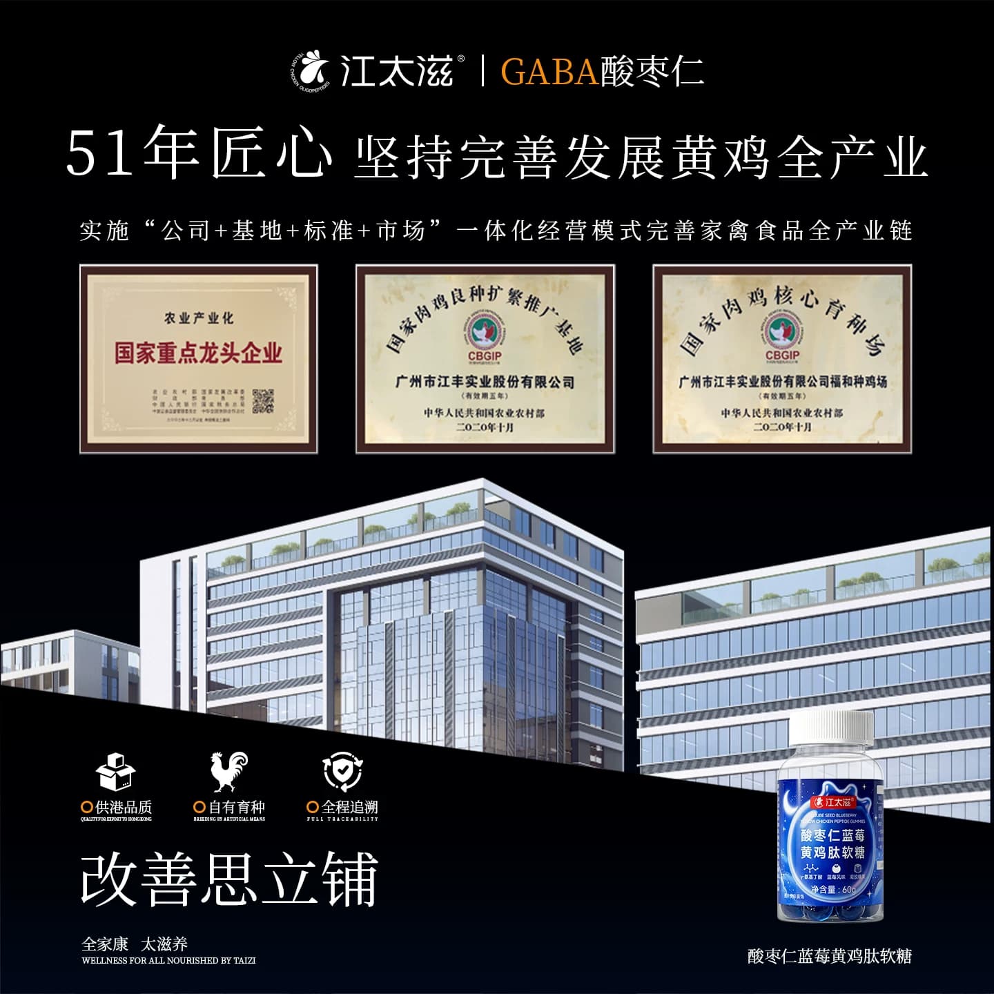 江太滋GABA酸枣仁蓝莓睡眠软糖氨基丁酸y成人非褪黑素睡眠片zj - 缩略图5