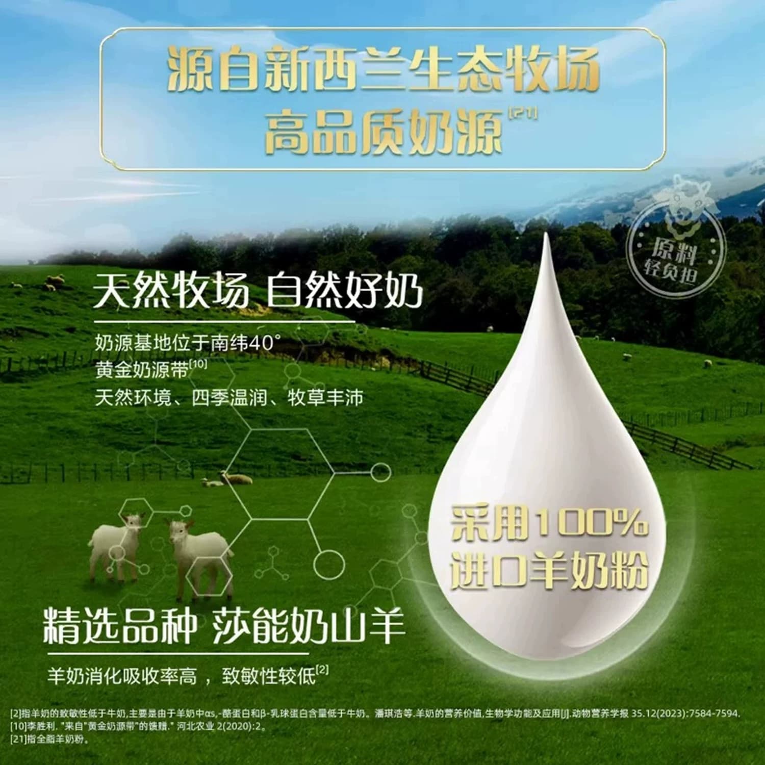 新西兰进口奶源羊奶粉中老年成人无蔗糖高蛋白补钙学生营养冲饮奶 - 缩略图4