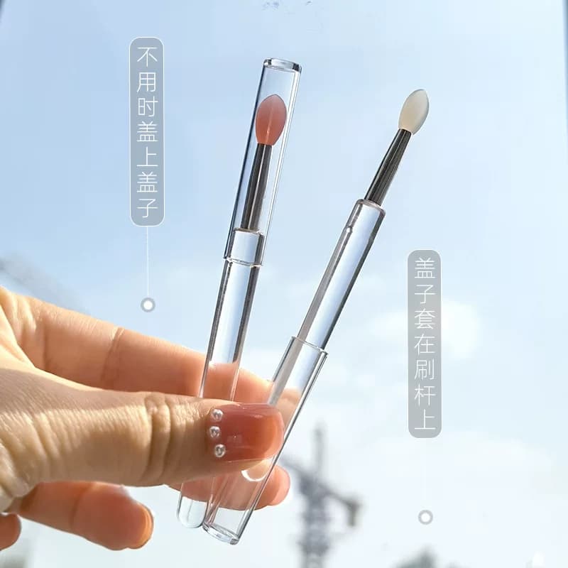 硅胶唇刷带盖防尘唇膜刷唇膏刷子口红刷亮片眼影刷便携多功能刷子 - 缩略图3