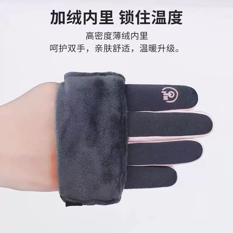 冬季保暖手套男女加绒加厚防风防寒可触屏户外骑行滑雪运动手套 - 缩略图4