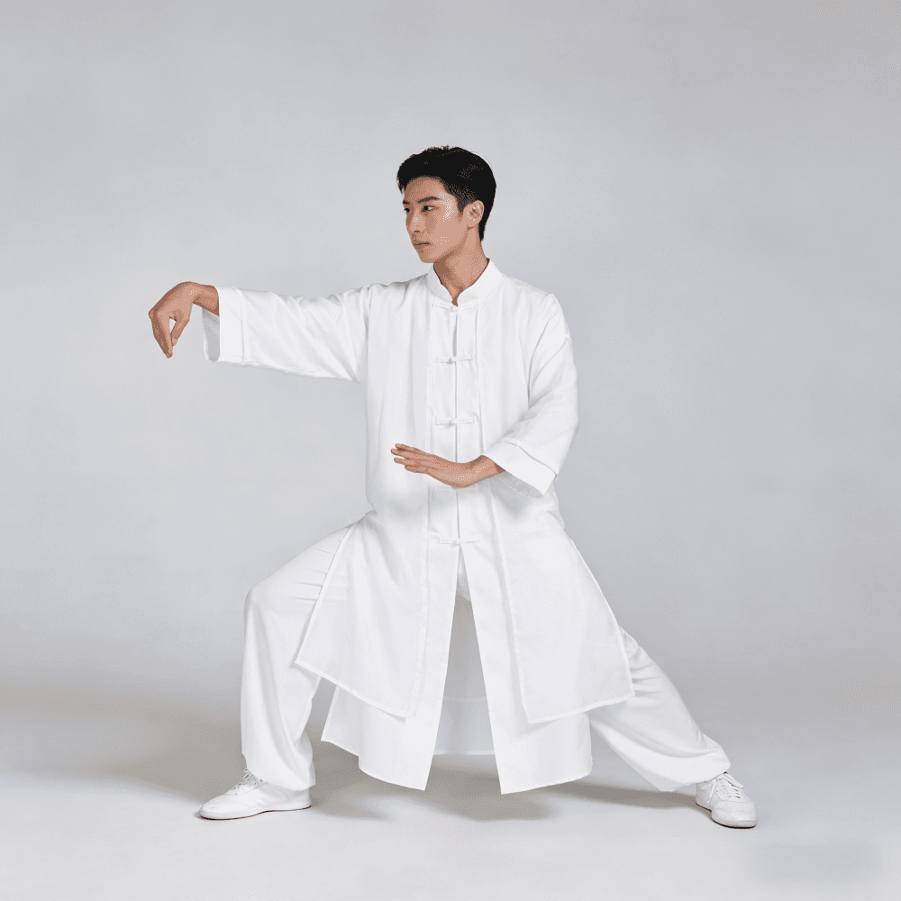 2026新中式太极服套装男女同款武术团体练功服春秋薄款白色禅服夏 - 缩略图2