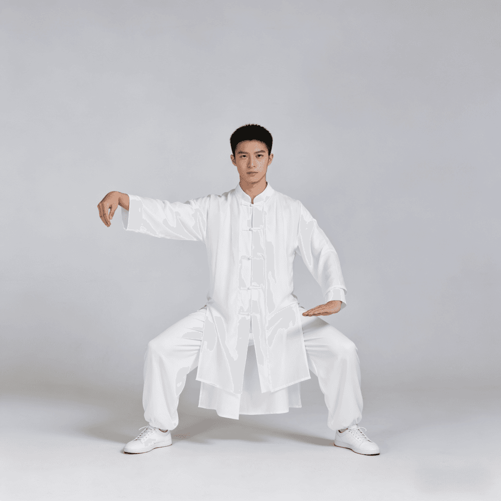 2026新中式太极服套装男女同款武术团体练功服春秋薄款白色禅服夏 - 缩略图4