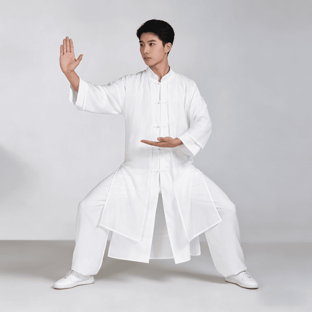 2026新中式太极服套装男女同款武术团体练功服春秋薄款白色禅服夏 - 缩略图5
