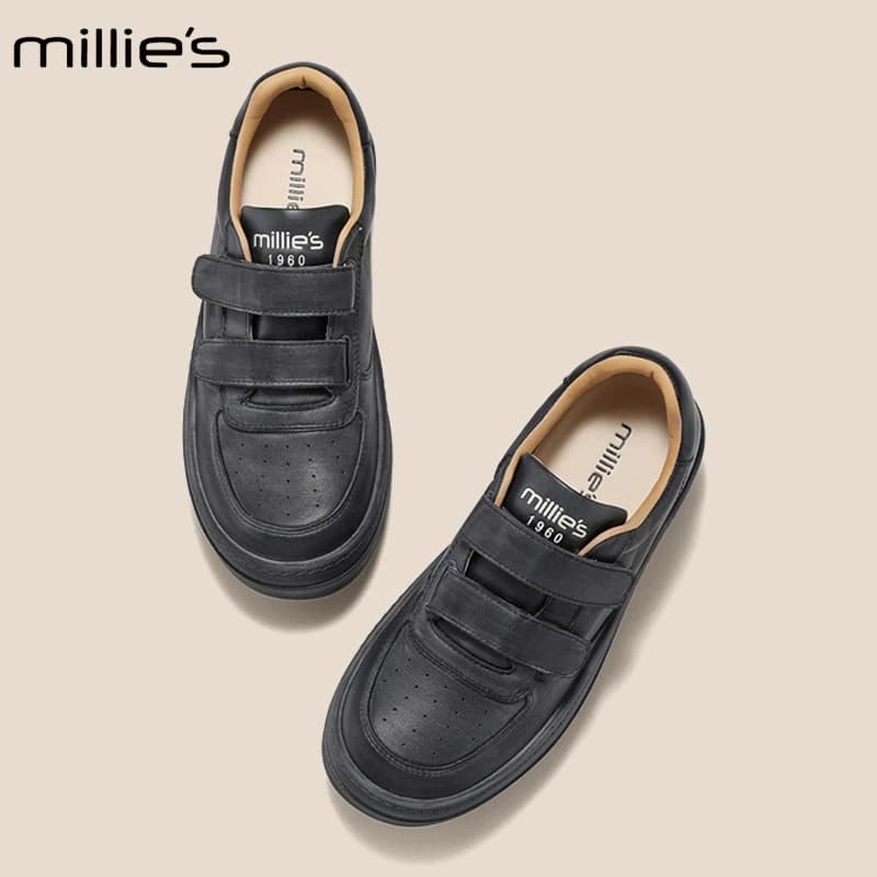 MILLIE'S/妙丽2026秋季款时尚百搭厚底板鞋女简约舒适休闲运动鞋P - 缩略图2