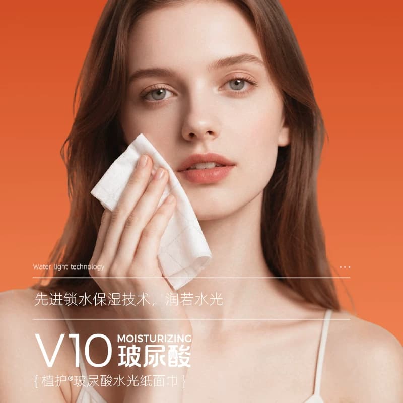 植护尊享V10玻尿酸水光纸乳霜纸云柔巾新生婴儿专用柔保湿乳霜纸 - 缩略图2