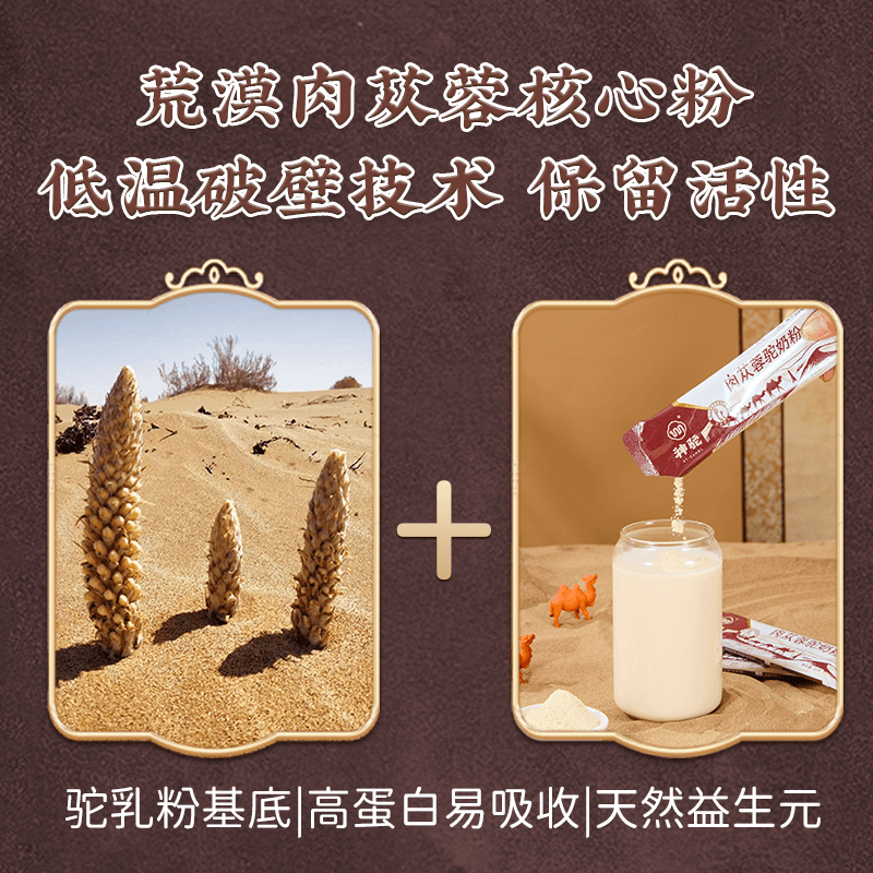 神驼肉苁蓉驼奶粉内蒙古阿拉善原产地中老年人成年营养高钙驼奶粉 - 缩略图4