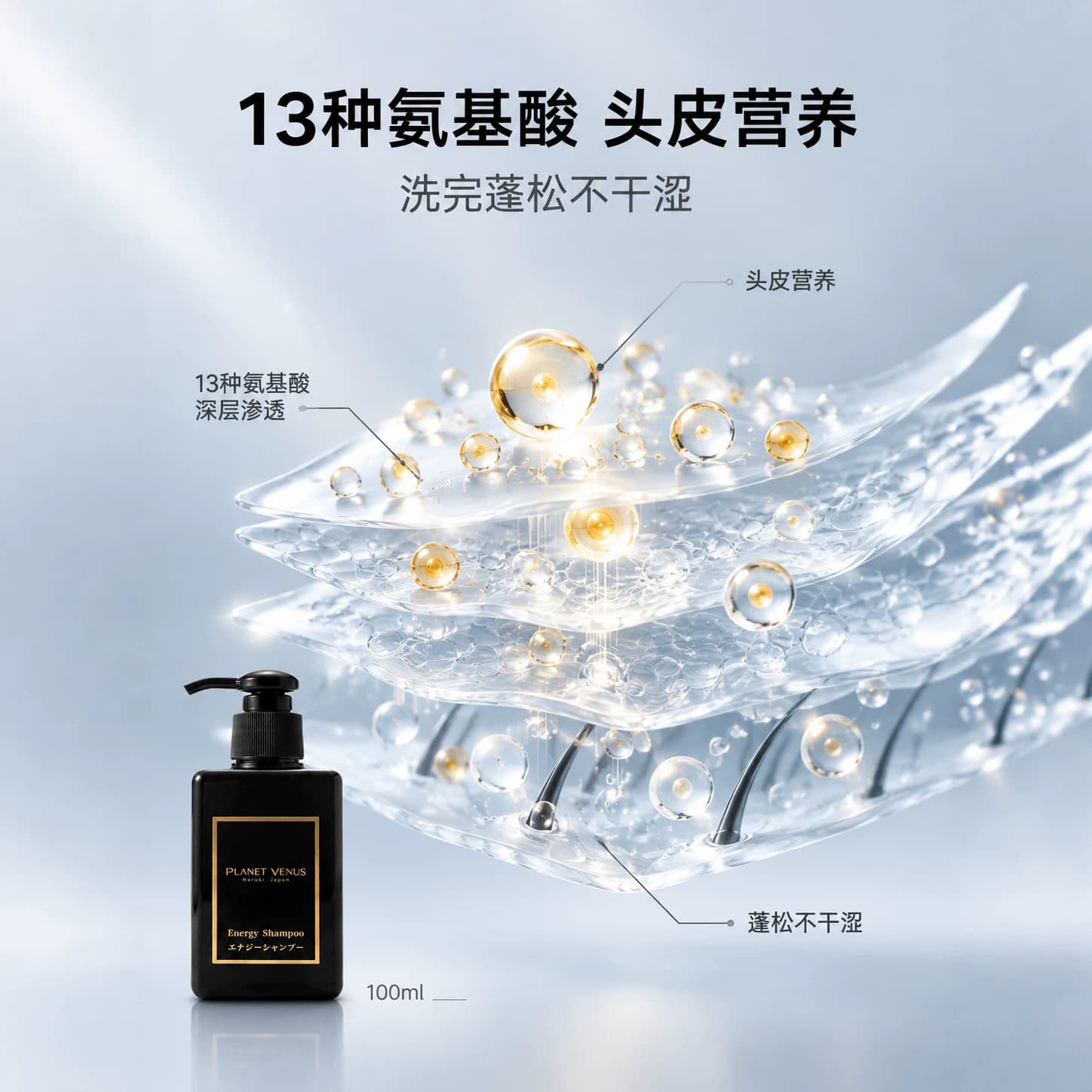 朴未多肽洗发水小样细软塌救星蓬松无硅油氨基酸旅行装100ml尝鲜 - 缩略图3