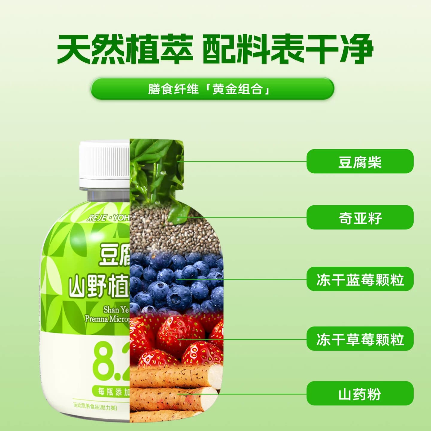 瑞健利康豆腐柴膳食纤维益生元山野植物果昔冲泡代餐饱腹0蔗糖 - 缩略图5