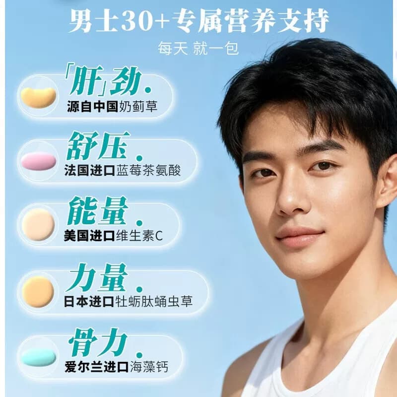 LESSON ONE国药每日营养包150粒男性30+复合维生素矿物质熬夜应酬 - 缩略图5