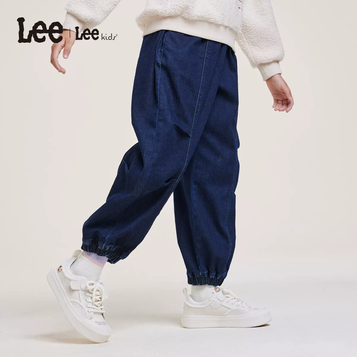 Lee kids儿童牛仔长裤百搭男童女童宽松工装时尚潮流水洗休闲裤子 - 缩略图5