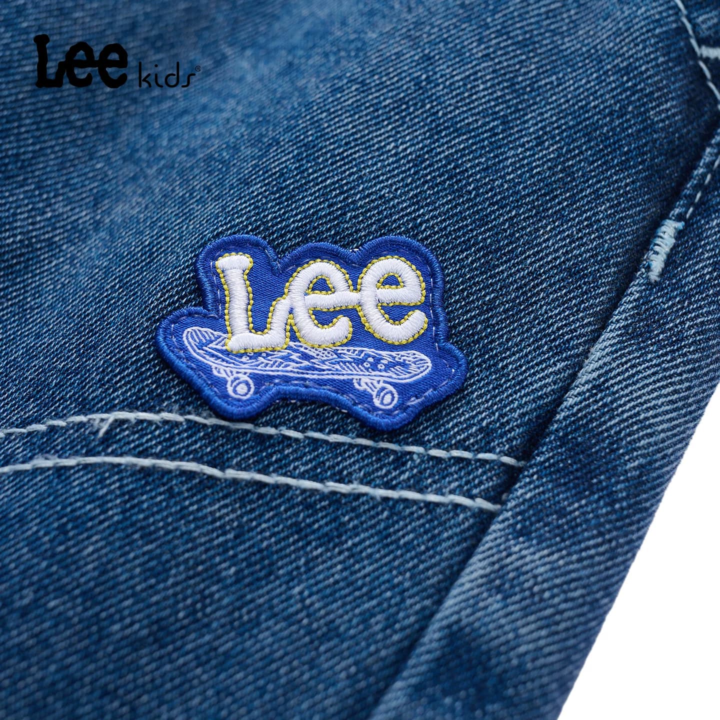 Lee kids儿童官方正品水洗牛仔萝卜裤男童秋季款宽松百搭耐磨长裤 - 缩略图3