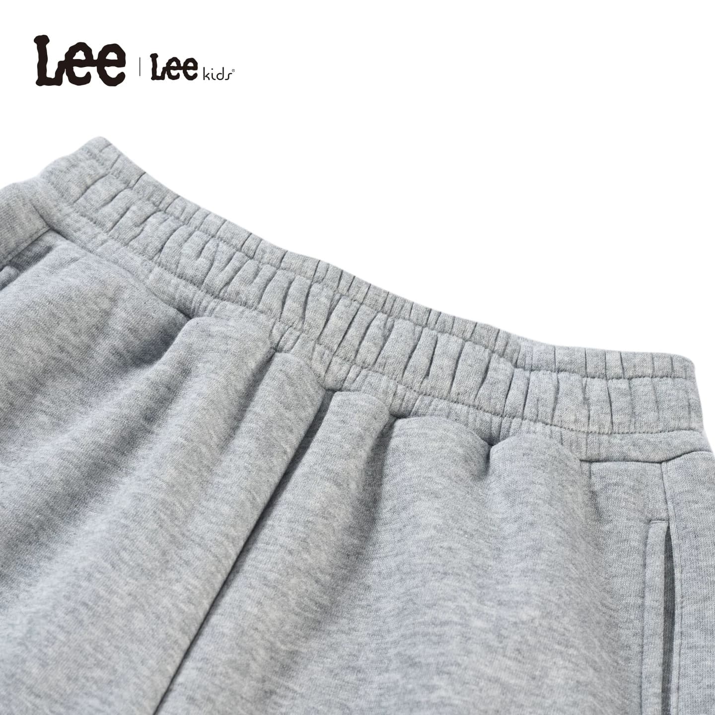 Lee kids儿童针织长裤秋冬学院风男女中大童宽松阔腿裤休闲直筒裤 - 缩略图3