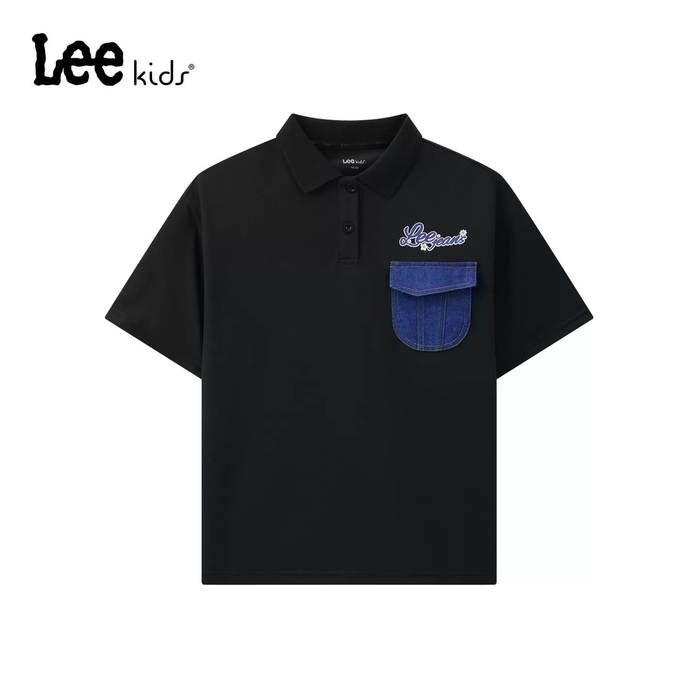 Lee kids新款男女童中大童翻领POLO衫短袖休闲风柔软透气儿童上衣 - 缩略图4