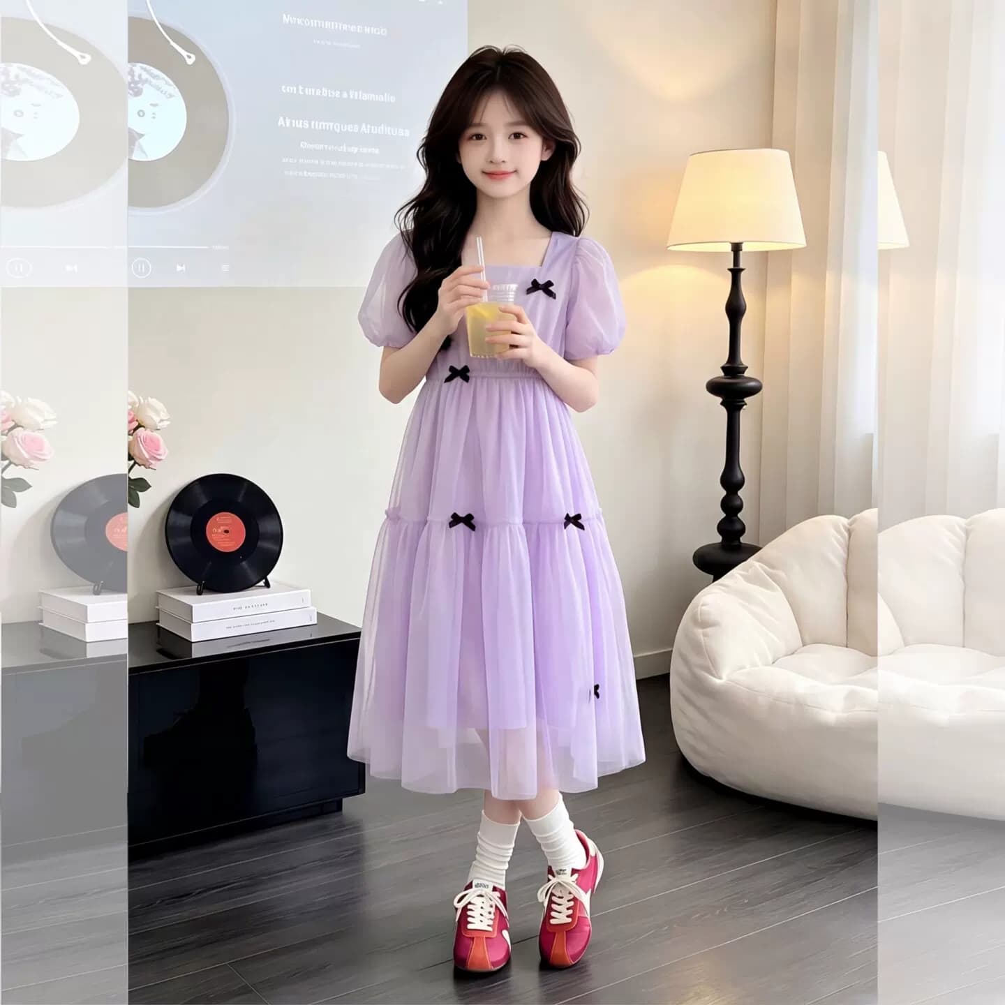 女童雪纺连衣裙夏装2026新款洋气女孩大童独特漂亮裙子夏季公主裙 - 缩略图2